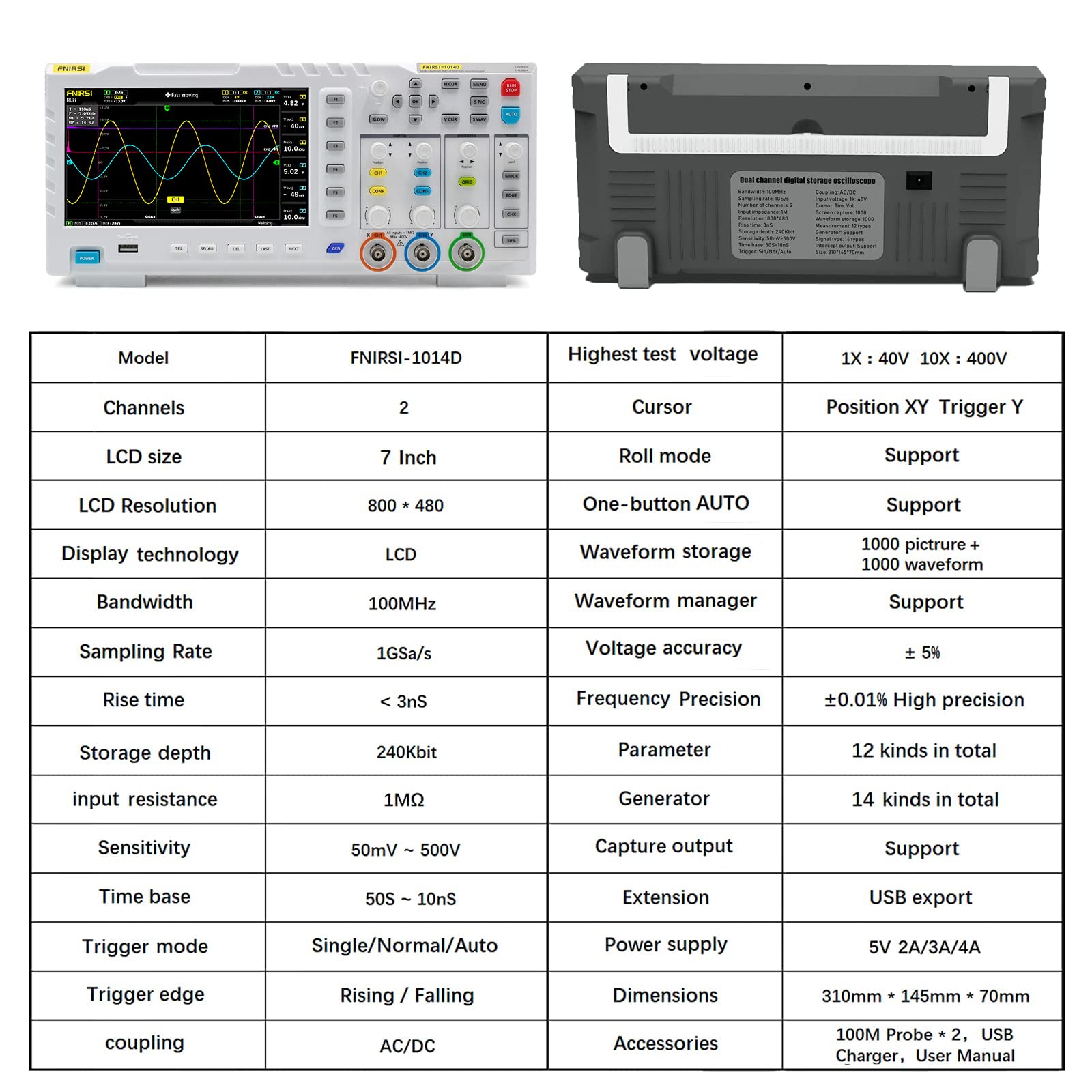 Amazon | FNIRSI 1014D オシロスコープ - 2 in 1 デジタル Amazon | FNIRSI 1014D オシロスコープ - 2 in 1 デジタル